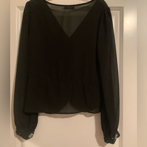 do & be Sheer Black Blouse